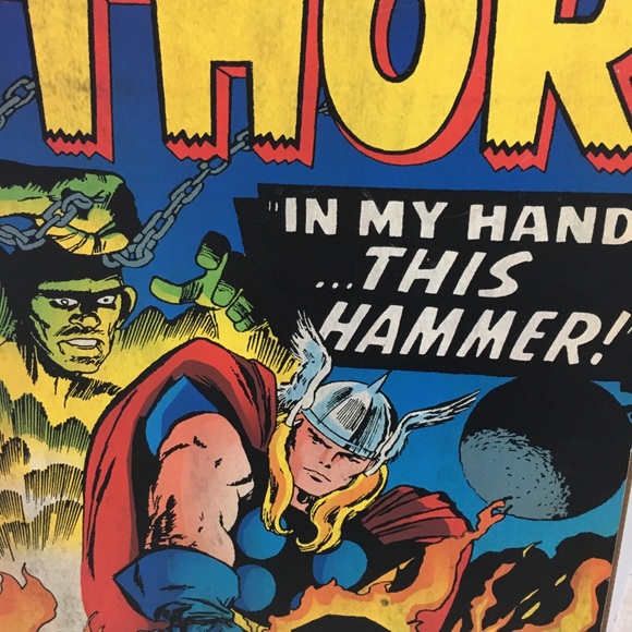 ‼️CLOSING SALE EVERYTHING MUST GO ‼️Thor Comic Book Wood Wall Decor - Picture 2 of 6